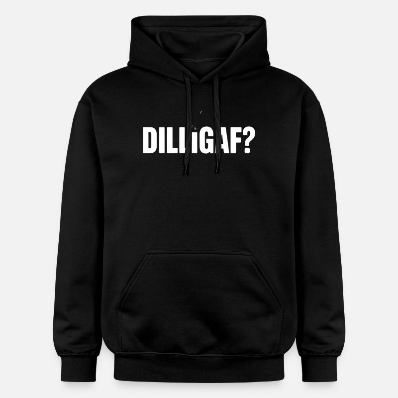 DILLIGAF Humour Dire Sarcasme Déclaration - Sweat à capuche Softstyle® Gildan Unisexe - noir