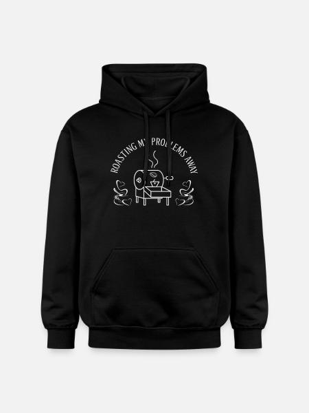 Roast away my problems - Gildan Unisex Softstyle® Midweight Hoodie - black