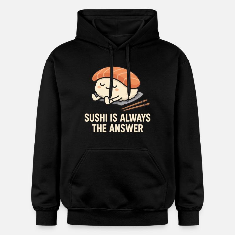 Le sushi est toujours la solution - Sweat à capuche Softstyle® Gildan Unisexe - noir