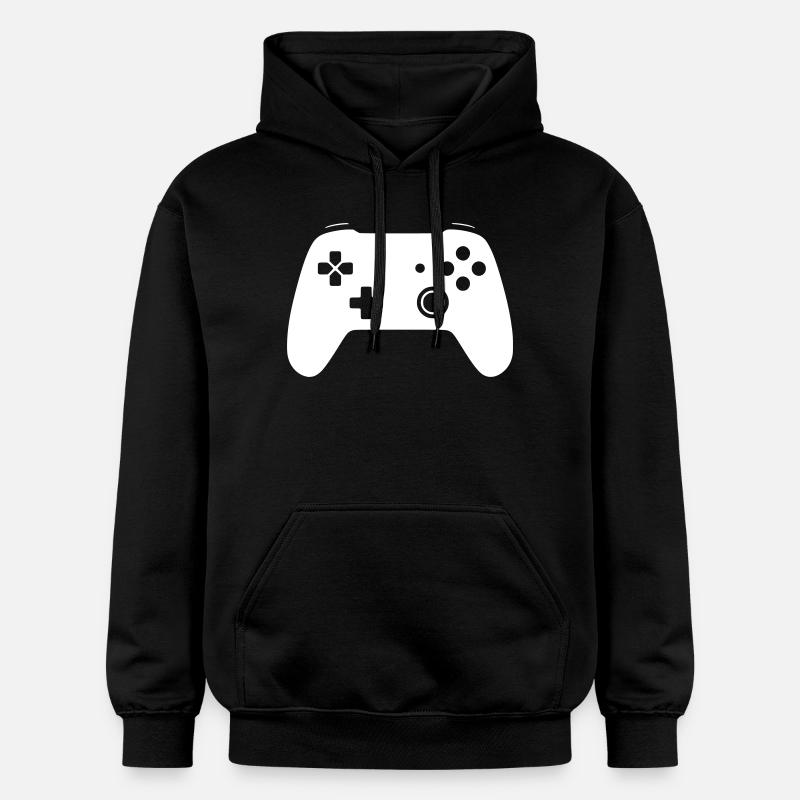 Modernes Gamepad Controller Zocken Vektor - Gildan Unisex Softstyle® Midweight Hoodie - Schwarz