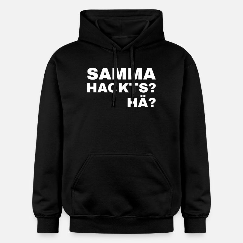 samma hacks hä - Sweat à capuche Softstyle® Gildan Unisexe - noir