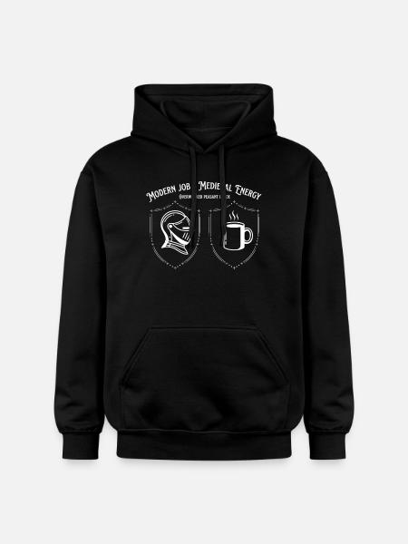 Modern Job Medieval Energy - Gildan Unisex Softstyle® Midweight Hoodie - black