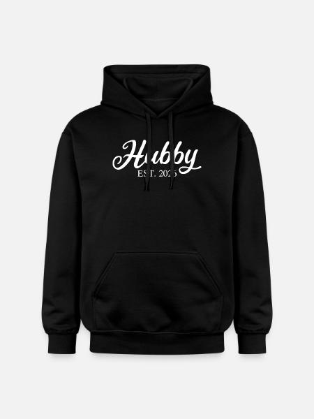 HUBBY ESt 2026 Ehemann - Gildan Unisex Softstyle® Midweight Hoodie - Schwarz