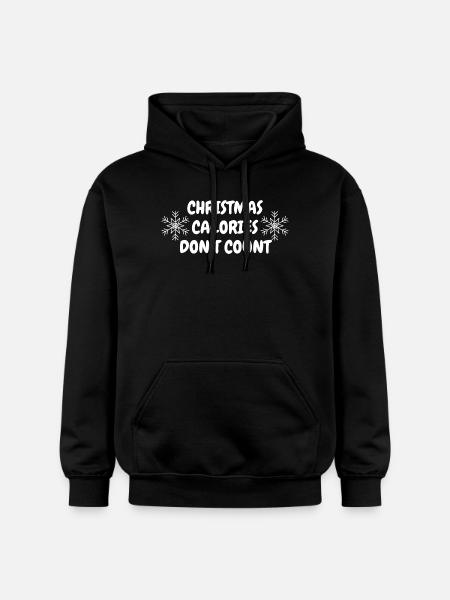 Christmas Calories Don't Count Shirt - Gildan Unisex Softstyle® Midweight Hoodie - black