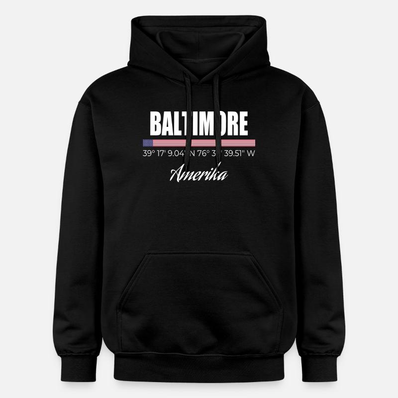 Baltimore - Sweat à capuche Softstyle® Gildan Unisexe - noir