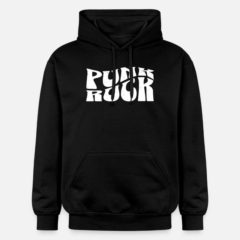 Typographie Punk Rock Bold - Sweat à capuche Softstyle® Gildan Unisexe - noir