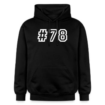 1978 Hashtag 78 - Gildan Unisex Softstyle® Midweight Hoodie - Schwarz - Vorne - Marisol (170cm) & Nik (191cm)
