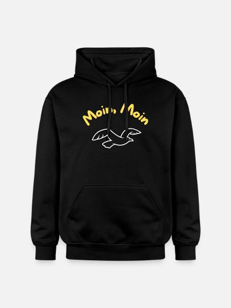 Meins Meins Möwe Küstenfigur - Gildan Unisex Softstyle® Midweight Hoodie - Schwarz