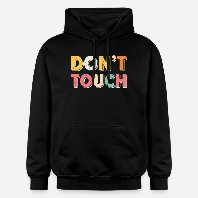 Ne Pas Toucher Rétro Pastel - Sweat à capuche Softstyle® Gildan Unisexe - noir
