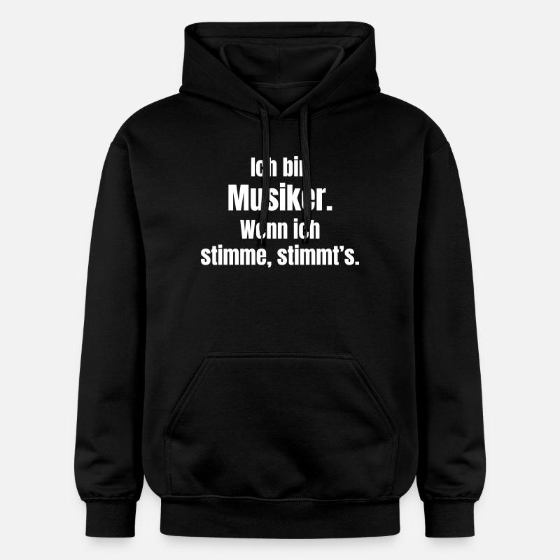Je suis musicien, citation - Sweat à capuche Softstyle® Gildan Unisexe - noir