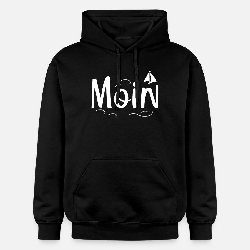 Conception des ondes lunaires - Sweat à capuche Softstyle® Gildan Unisexe - noir