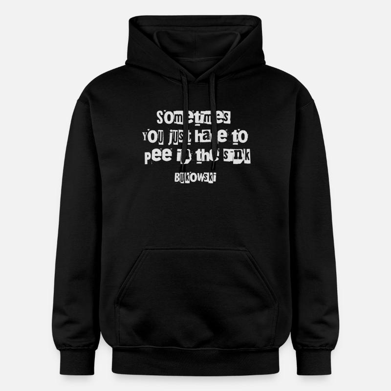 Citation de Charles Bukowski - Sweat à capuche Softstyle® Gildan Unisexe - noir