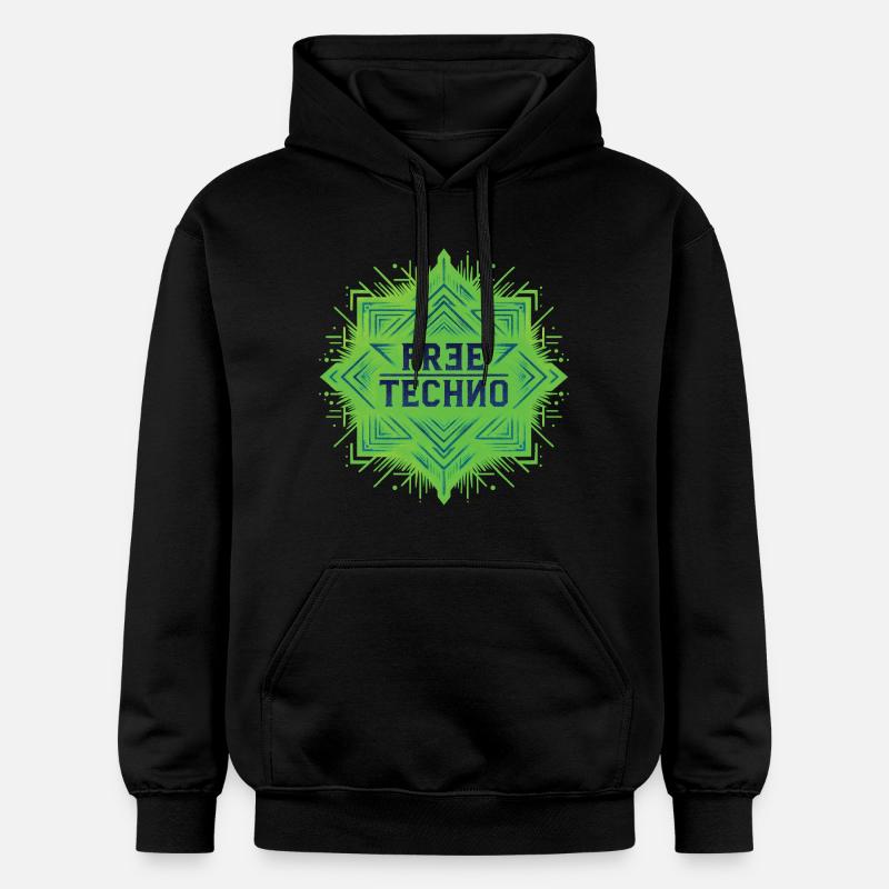 FREE TECHNO #1 - let's talk - Sweat à capuche Softstyle® Gildan Unisexe - noir