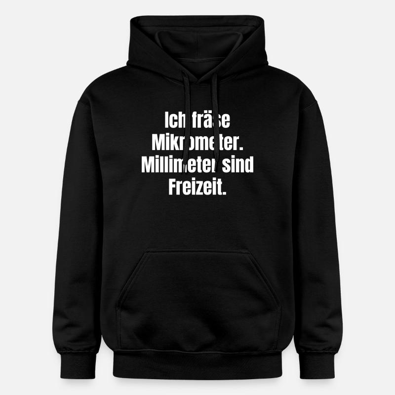 Mikrometer Spruch  - Gildan Unisex Softstyle® Midweight Hoodie - Schwarz