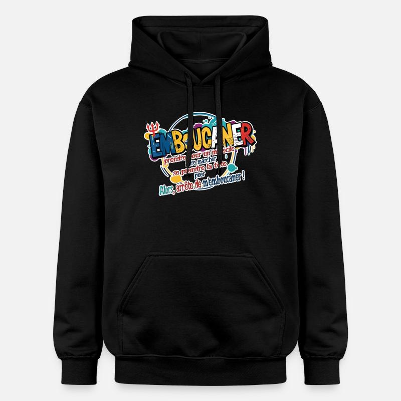 Marseille Slang Art - Emboucaner Expression Design - Sweat à capuche Softstyle® Gildan Unisexe - noir