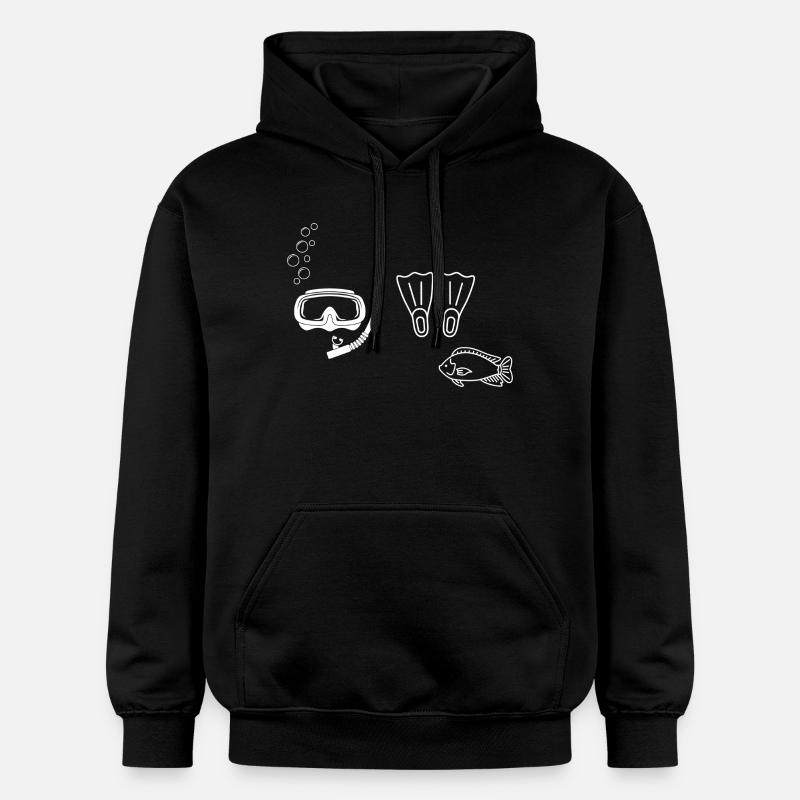 Tauchen – Geschenkidee - Gildan Unisex Softstyle® Midweight Hoodie - Schwarz