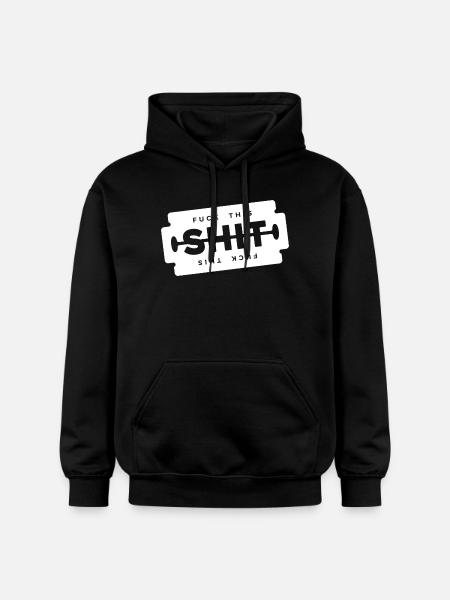 Scheiß auf diese Scheiße, Rasierklinge, - Gildan Unisex Softstyle® Midweight Hoodie - Schwarz