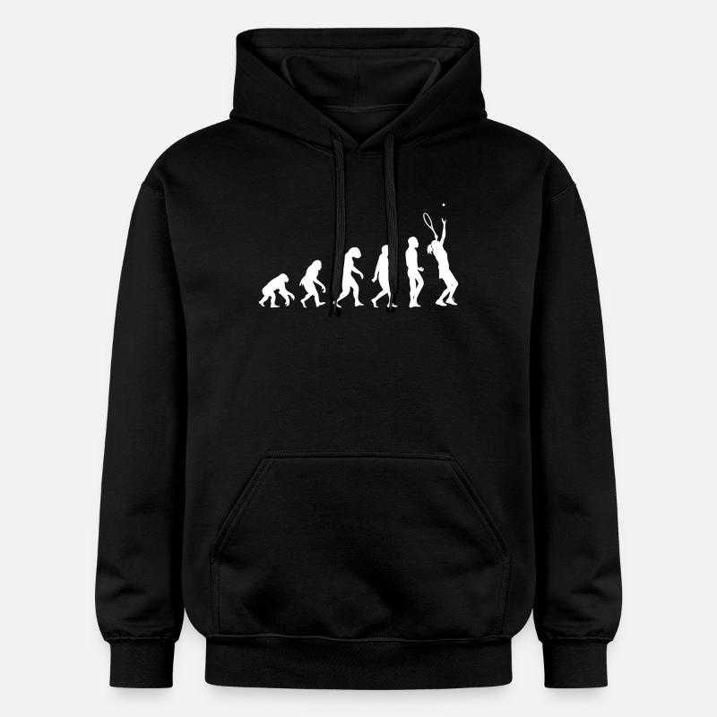 Évolution du tennis - Sweat à capuche Softstyle® Gildan Unisexe - noir