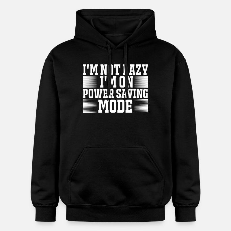 Not lazy power saving mode - Gildan Unisex Softstyle® Midweight Hoodie - black