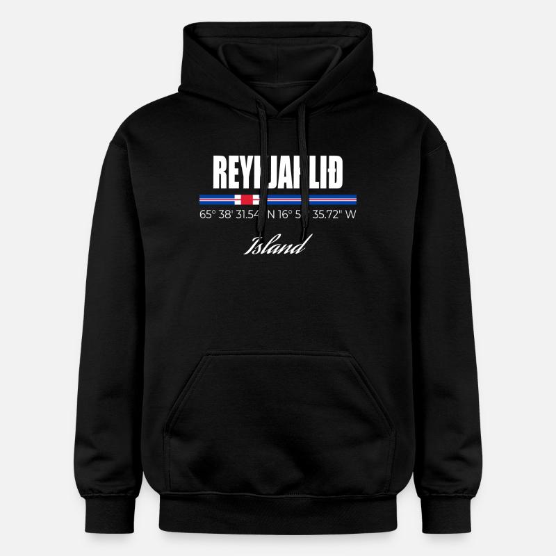 Reykjahlið - Sweat à capuche Softstyle® Gildan Unisexe - noir
