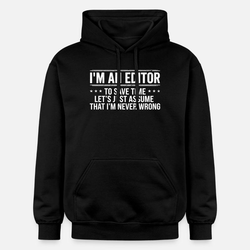 Éditeur Never Wrong Éditeurs Avis Édition Écriture - Sweat à capuche Softstyle® Gildan Unisexe - noir