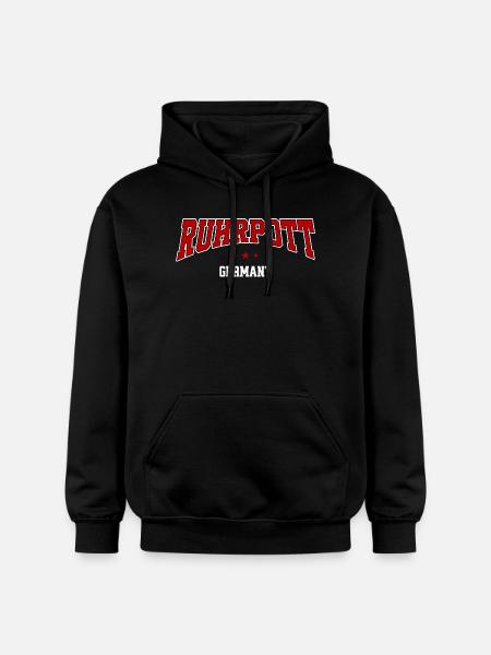 Ruhrpott Lettering – Germany Urban College Style - Gildan Unisex Softstyle® Midweight Hoodie - black