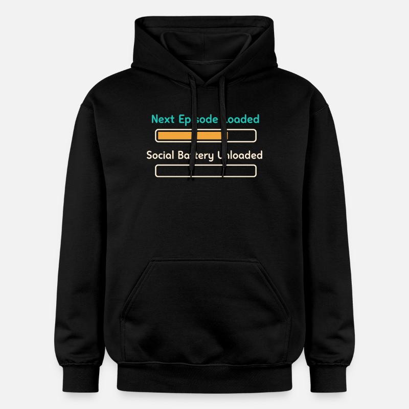 Anime introvert Weeb couch potato - Gildan Unisex Softstyle® Midweight Hoodie - black