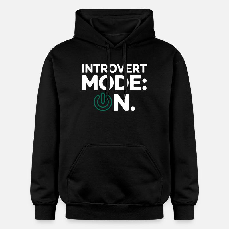 Mode introverti activé – Drôle de proverbe - Sweat à capuche Softstyle® Gildan Unisexe - noir