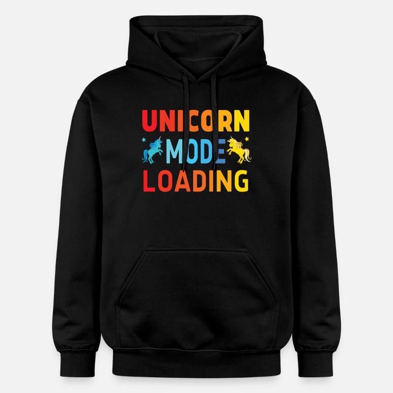 Unicorn mode loading - Gildan Unisex Softstyle® Midweight Hoodie - Schwarz