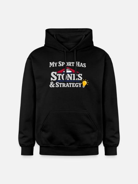 Curling Funny Sweep Hard Broom Cardio - Gildan Unisex Softstyle® Midweight Hoodie - black