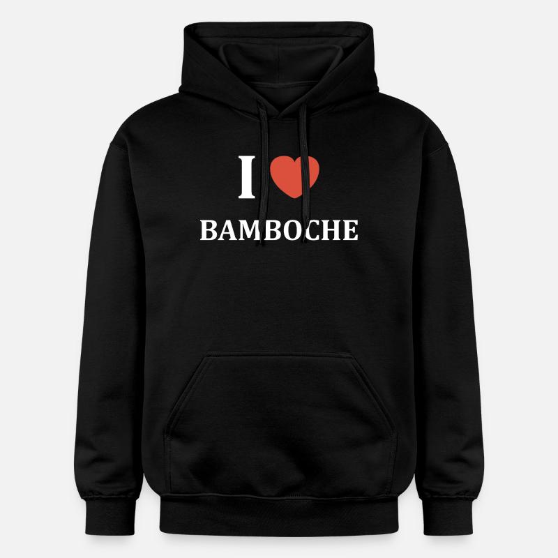 J’aime Bamboche - Sweat à capuche Softstyle® Gildan Unisexe - noir