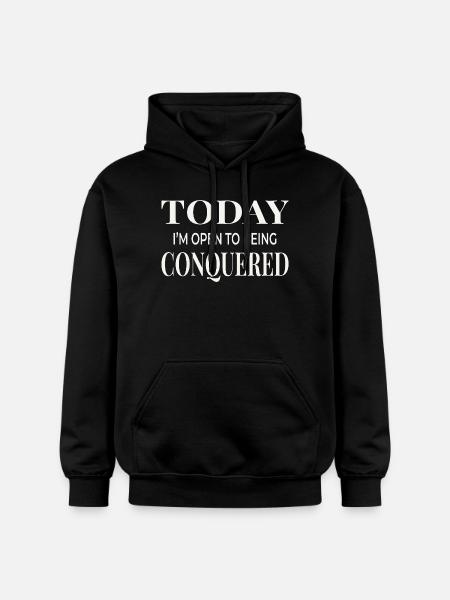 Today I’m Open to Being Conquered - Gildan Unisex Softstyle® Midweight Hoodie - black