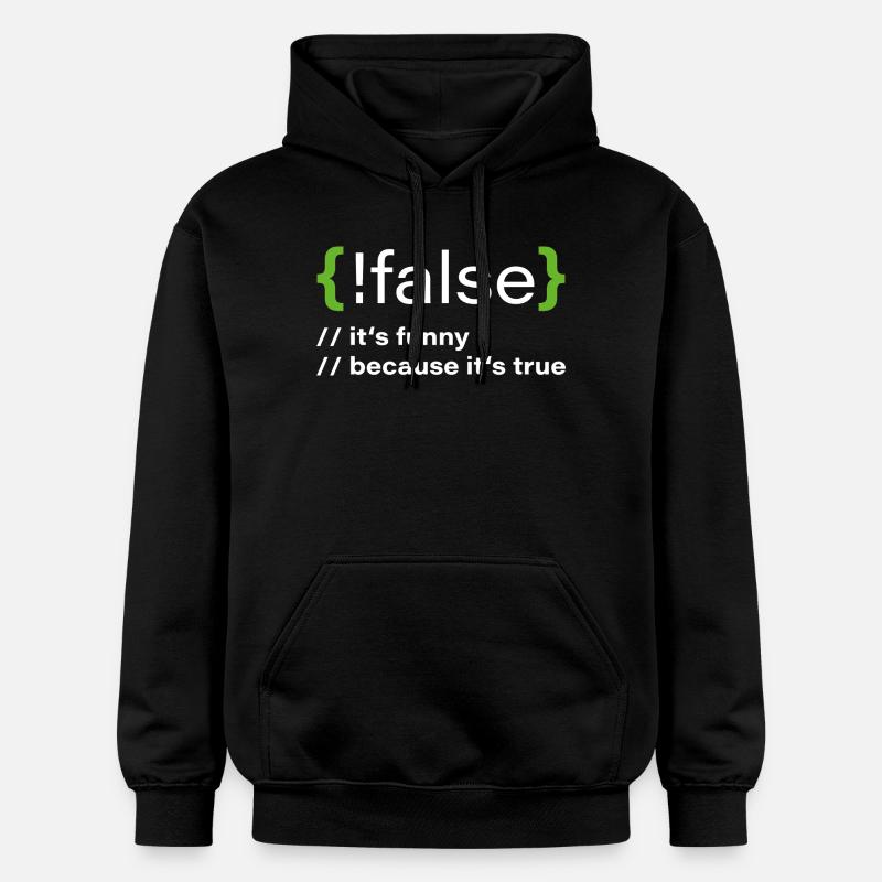 false – Lustiger Programmierer Spruch - Gildan Unisex Softstyle® Midweight Hoodie - Schwarz