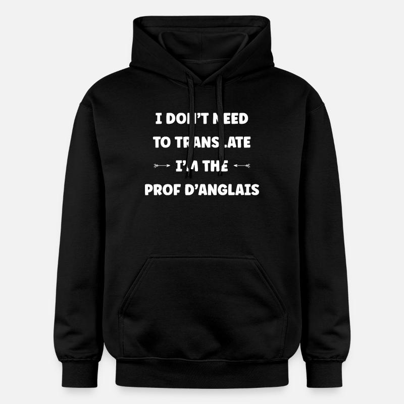 Prof Anglais - Sweat à capuche Softstyle® Gildan Unisexe - noir