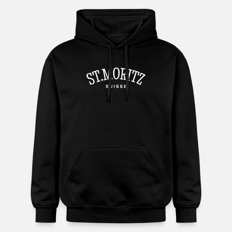 St. Moritz - Suisse - Switzerland - Swiss - Sweat à capuche Softstyle® Gildan Unisexe - noir