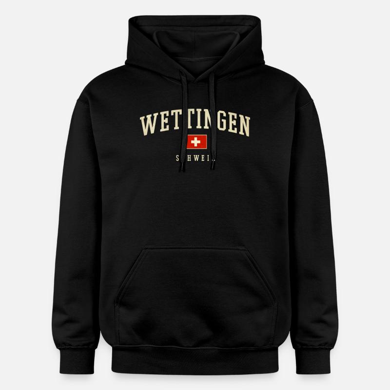 Bannière de Wettingen Suisse - Sweat à capuche Softstyle® Gildan Unisexe - noir