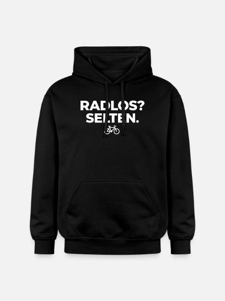 Wheelless? Rarely. – Bicycle Statement Shirt - Gildan Unisex Softstyle® Midweight Hoodie - black
