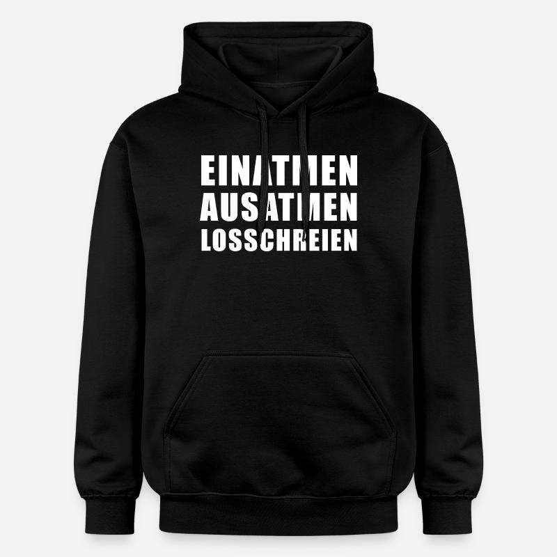 Inspire, expire, crie - Sweat à capuche Softstyle® Gildan Unisexe - noir