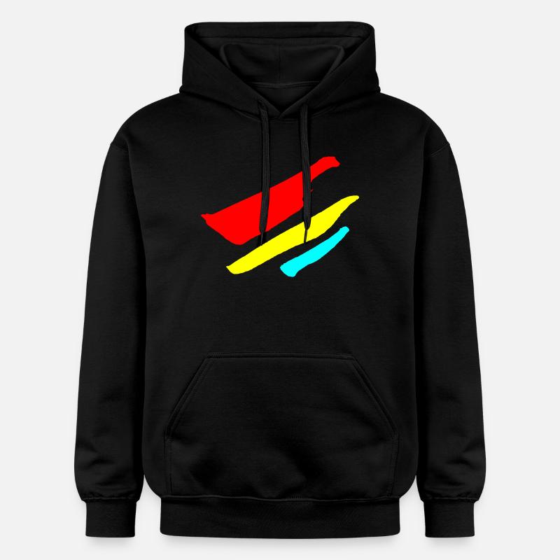 Bandes - Motif de drapeau VECTOR - Sweat à capuche Softstyle® Gildan Unisexe - noir