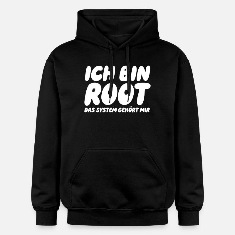 Je suis Root – Le système m’appartient - Sweat à capuche Softstyle® Gildan Unisexe - noir