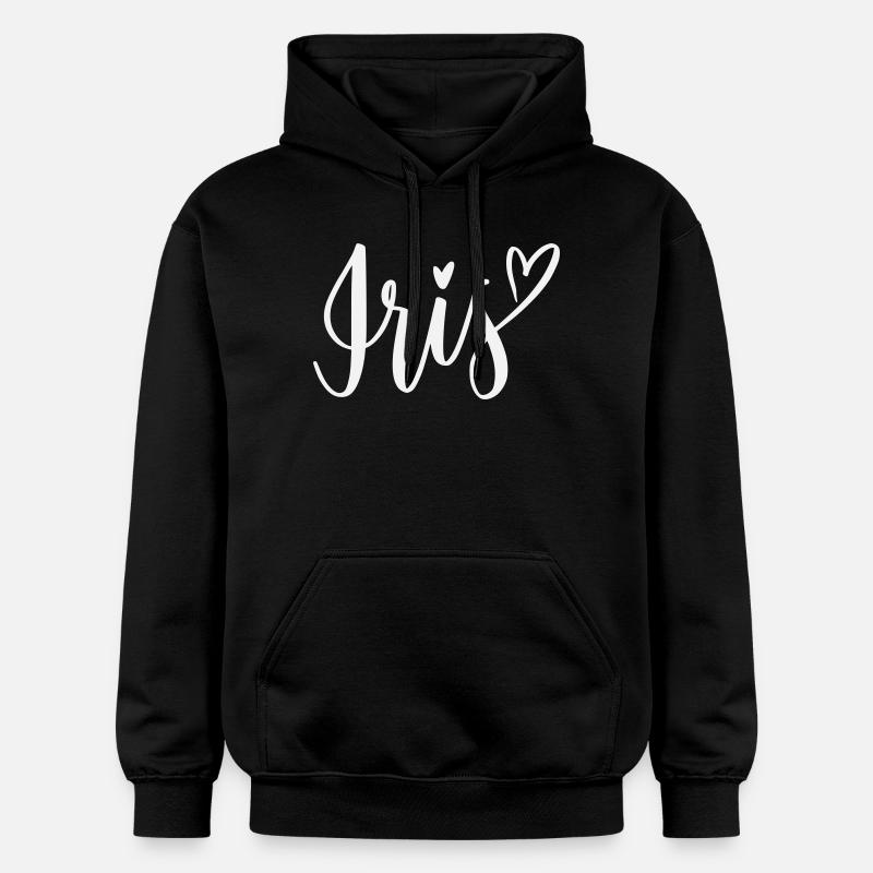 Iris Herz Schriftzug - Gildan Unisex Softstyle® Midweight Hoodie - Schwarz