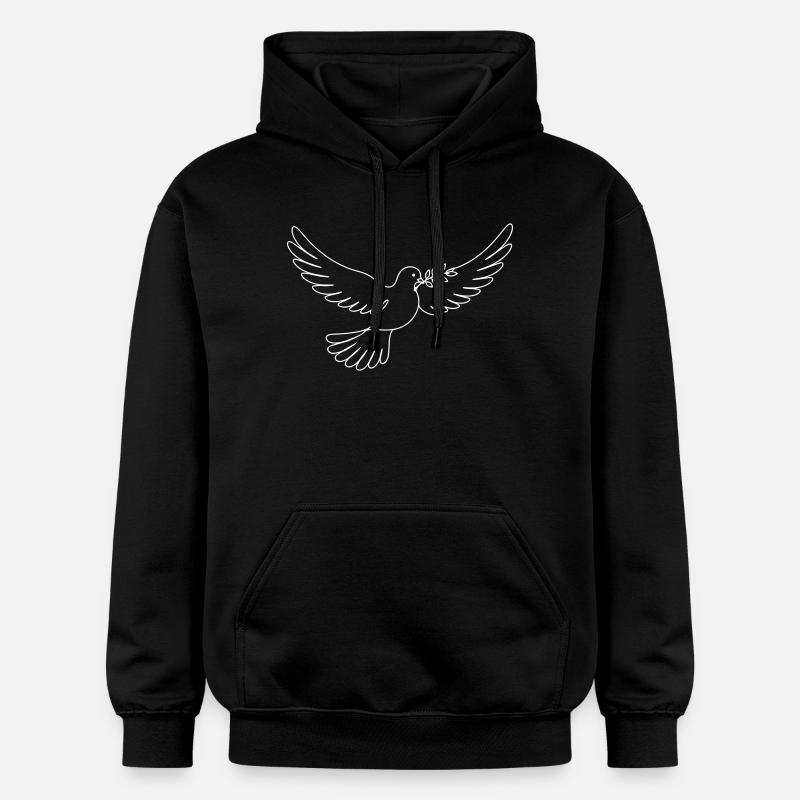 Paix de la colombe - Sweat à capuche Softstyle® Gildan Unisexe - noir
