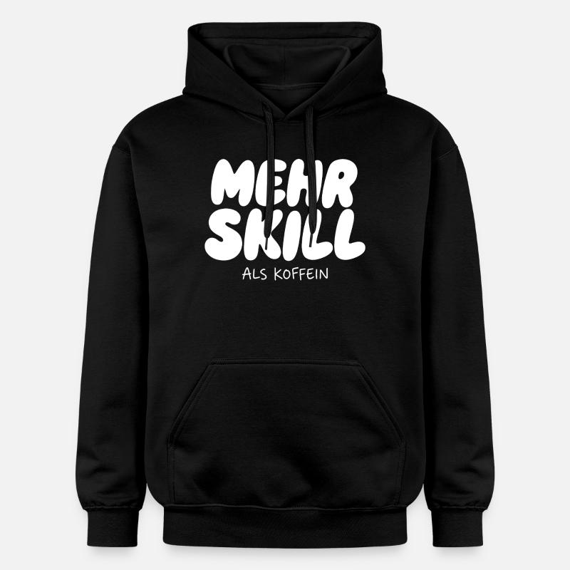 More skill than caffeine - Gildan Unisex Softstyle® Midweight Hoodie - black