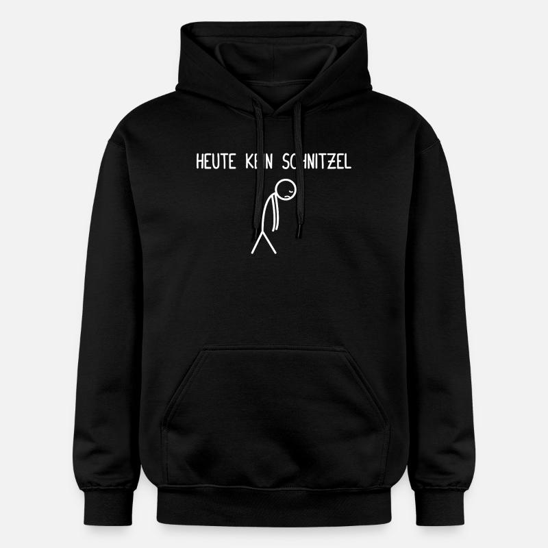 Aujourd’hui, aucun amant du schnitzel - Sweat à capuche Softstyle® Gildan Unisexe - noir