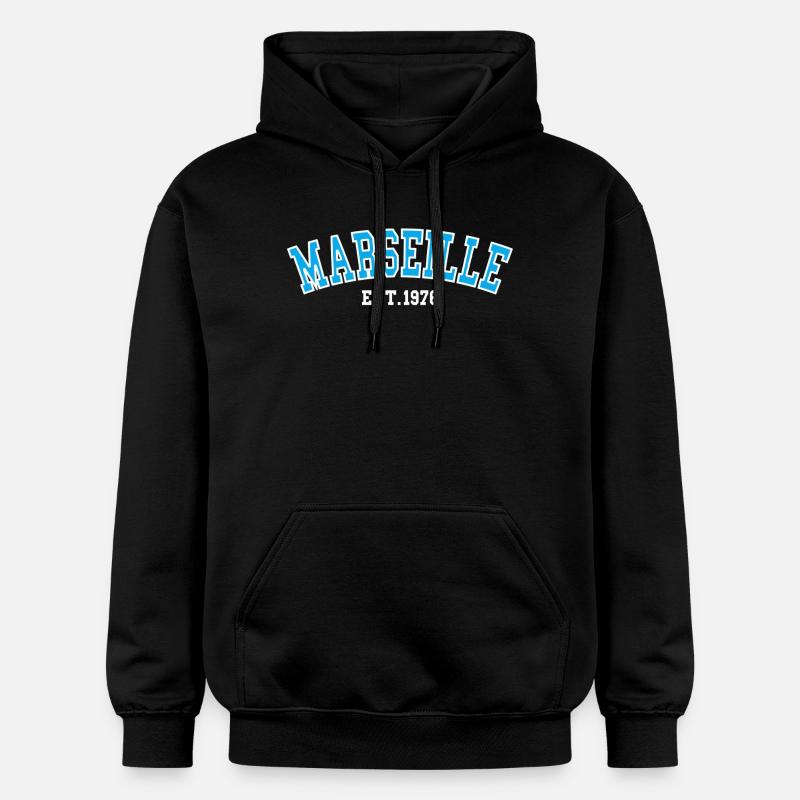 Marseille fondée en 1976 - Sweat à capuche Softstyle® Gildan Unisexe - noir