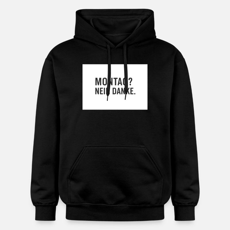 Lundi? Non merci. - Sweat à capuche Softstyle® Gildan Unisexe - noir