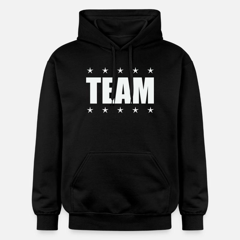 Team mit Sternen - Gildan Unisex Softstyle® Midweight Hoodie - Schwarz
