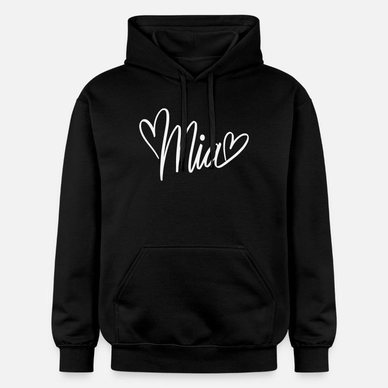 Mia Namendesign mit Herzen - Gildan Unisex Softstyle® Midweight Hoodie - Schwarz