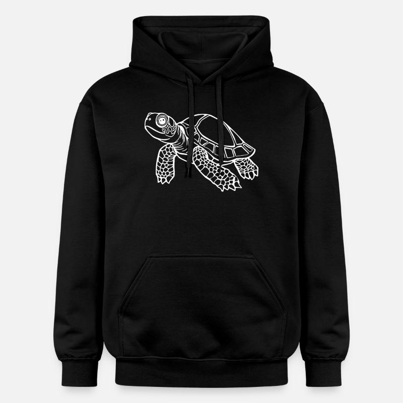 Tortue Tortues - Sweat à capuche Softstyle® Gildan Unisexe - noir