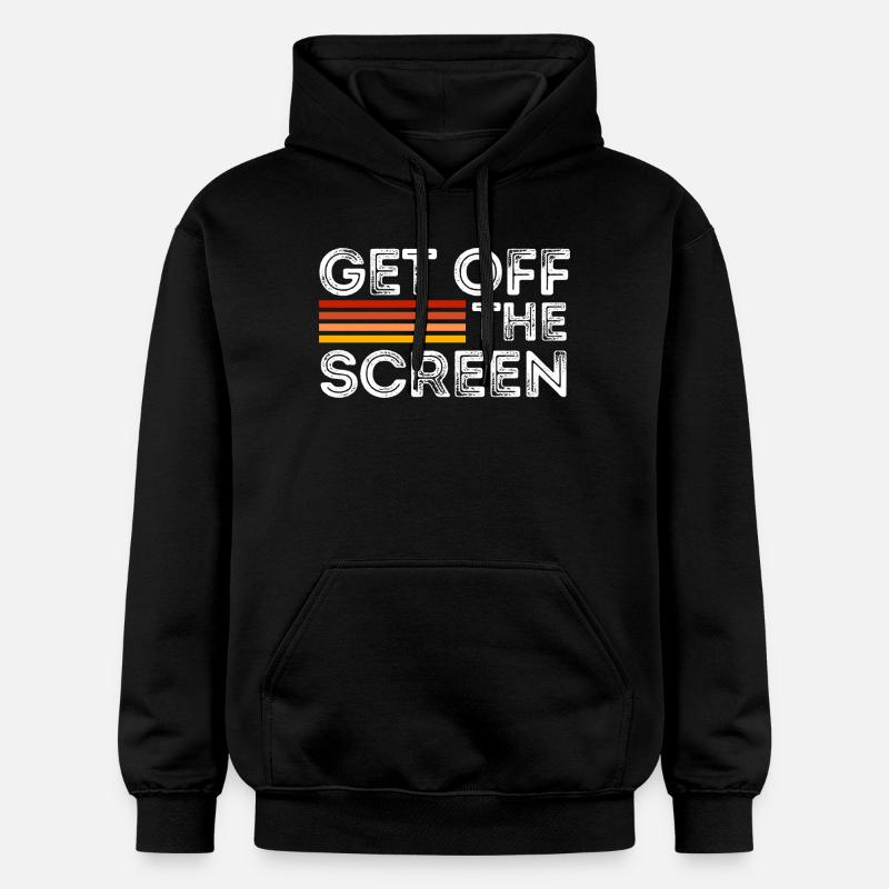Runter vom Bildschirm - Gildan Unisex Softstyle® Midweight Hoodie - Schwarz